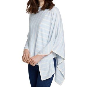 NWT J. McLaughlin Cashmere Blend Striped Poncho Sweater